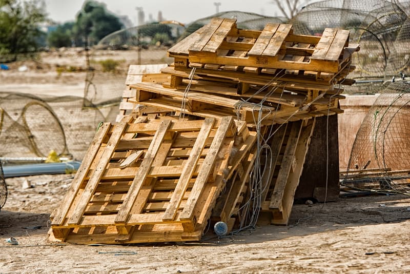 Broken wooden pallets pose hygiene risk.