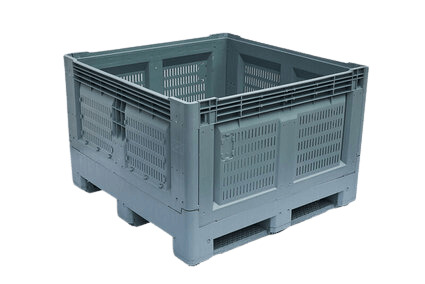 Grey coloured crate image without background