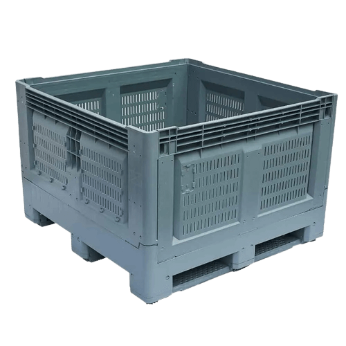 Grey coloured crate image without background