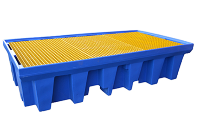 Eco Pallets offers bunded pallets that utilise grates to allow easy access