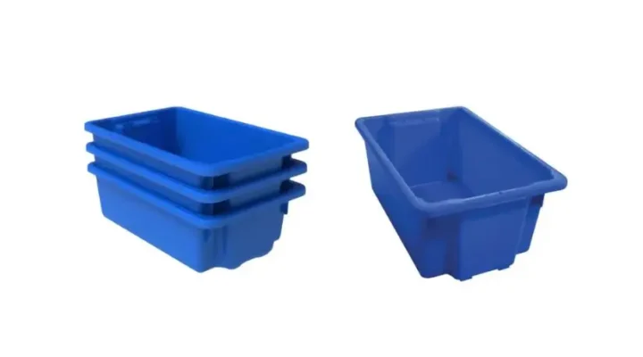 Versatile stack-and-nest plastic storage crates for every industry