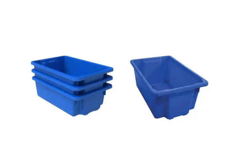Versatile stack-and-nest plastic storage crates for every industry